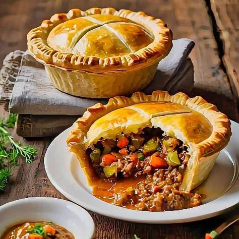 Australian Meat Pies Recipe Meat Pie Australian, Australian Beef Pie, Individual Meat Pies Ground Beef, Aussie Pies Recipe, Aussie Meat Pies, Australian Meat Pie Recipe Easy, Australian Meat Pie Recipe, New Zealand Meat Pie Recipe, Scottish Meat Pie Recipe