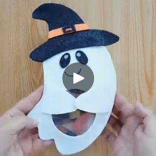 Halloween Craft Kids, Craft Kids, Candy Holder, Halloween Craft, Halloween Halloween, Halloween Crafts, Crafts For Kids, Ghost, Candy