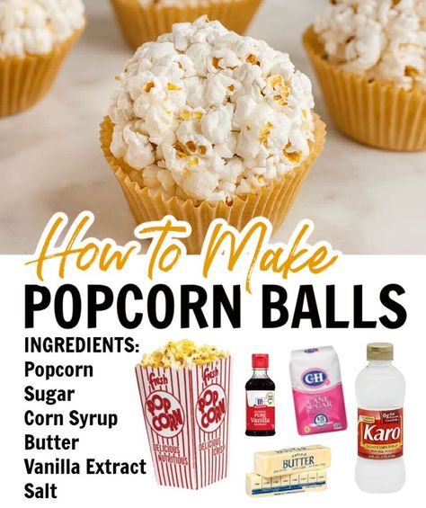 Best Popcorn Balls, Easy Popcorn Balls, Candy Popcorn Balls, Homemade Popcorn Balls, Popcorn Balls Recipe Easy, Popcorn Balls Recipe, Popcorn Recipes Easy, Easy Popcorn, How To Make Popcorn