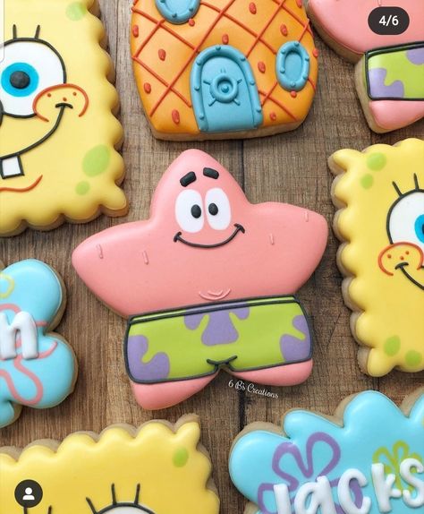 Spongebob Birthday Cookies, Sponge Bob Cookies Decorated, Spongebob Macarons, Sponge Bob Cookies, Spongebob Sugar Cookies, Spongebob Cookies Decorated, Spongebob Cookies, Spongebob Birthday Party Decorations, Cookie Decorating Icing