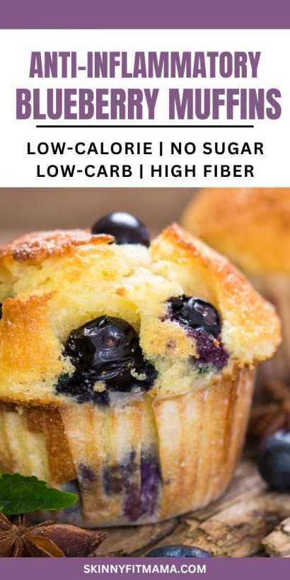 Inflammation Diet Recipes, Keto Blueberry Muffins, Keto Blueberry, Anti Inflammation Recipes, Inflammation Diet, Vegan Muffins, Muffin Recipes Blueberry, Almond Flour Recipes, Fit Mama