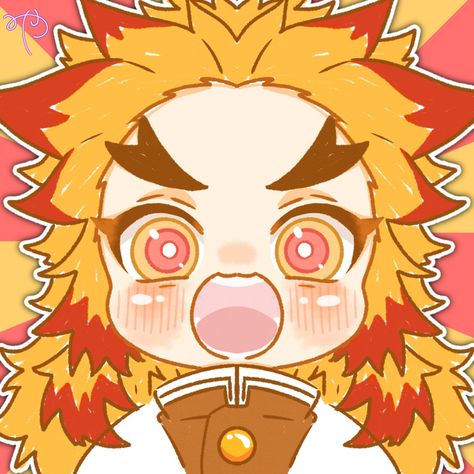 Rengoku Cute Chibi, Cute Rengoku, Chibi Rengoku, Rengoku Icon, Rengoku Kyoujurou, Rengoku Kyojuro, Funny Animated Cartoon, Slayer Meme, Anime Crafts