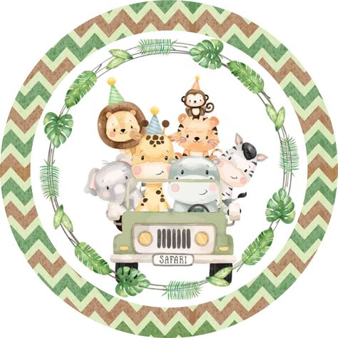 Festa Safari Baby, Safari Animals Birthday, Safari Baby Animals, Kids Stamps, Safari Theme Party, Bday Party Theme, Baby Boy Cakes, Zoo Babies, Safari Birthday Party