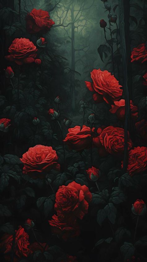 Gothic Roses Wallpaper, Virtual Aesthetic, Red Rose Pictures, Rose Wallpapers, Dark Roses, Red Roses Wallpaper, Gothic Rose, Gothic Wallpaper, Android Wallpaper Flowers