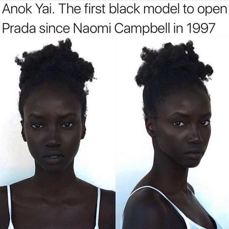 💖 Anok Yai Becomes The First Black Model To Open The Prada Runway Show In Over 20 Years 💖 #AnokYai #WomensHistoryMonth #beauty ##blackexcellence #blackgirlmagic Anok Yai, Prada Runway, Women Models, Black Knowledge, We Are The World, Black Pride, Badass Women, Black Model, Black Excellence