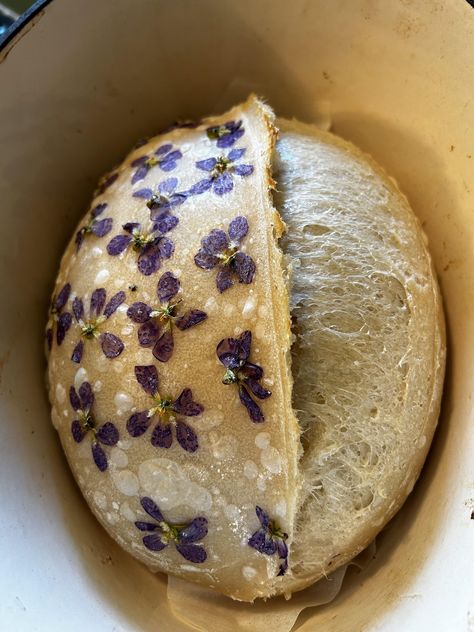 I’ve been pressing flours onto my sourdough. It’s pretty dope. This is a mid bake check 🙂 by Anxietyprime0117 Bread Scoring, Farmers Market Recipes, Herb Bread, Bread Art, Sourdough Baking, Sourdough Recipes, Artisan Bread, Pressed Flower, Sourdough Bread