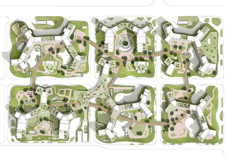 Site Plan Architecture, Plan Concept Architecture, Parking Plan, Social Housing Architecture, Landscape Diagram, Mad Architects, Bawah Air, Urban Design Concept, Urban Design Plan