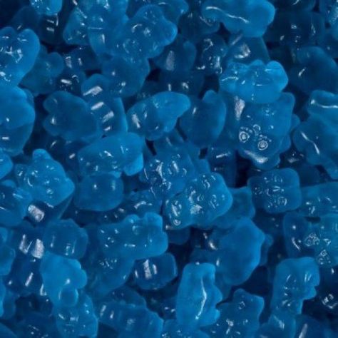 Blue Gummy Bears, Gummi Bears, Everything Is Blue, Light Blue Aesthetic, Blue Aesthetic Pastel, Blue Food, Blue Candy, Rainbow Aesthetic, Blue Raspberry