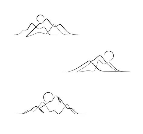 Bison Line Tattoo, Wyoming Mountain Tattoo, Mountain Tattoos Small, Mountain Range Line Tattoo, Blue Ridge Mountain Tattoo Simple, Simple Mountains Tattoo, Simple Hiking Tattoo, Mountain Wave Tattoo Simple, Mountain Line Drawing Simple