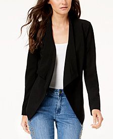 MICHAEL Michael Kors Draped Open-Front Blazer, In Regular & Petite Sizes How To Wear Blazers, Chic Blazer, Blazer Jackets For Women, Open Front Blazer, Plus Size Activewear, Womens Blazers, Casual Blazer, Tshirt Outfits, Blazer Outfits