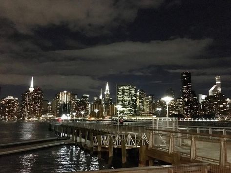 View of Manhattan at night from Gantry Plaza State Park in Queens, NY. Gantry Plaza State Park, Manhattan At Night, Queens Ny, State Park, At Night, State Parks, Manhattan, New York Skyline, York City