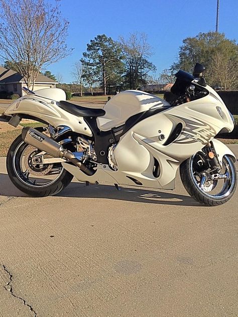 Big Bikes Motorcycles, Hayabusa Bike, Hayabusa Suzuki, Big Motorcycle, Motorcycle White, Purple Motorcycle, Hayabusa Motorcycle, Big Bike, White Motorcycle