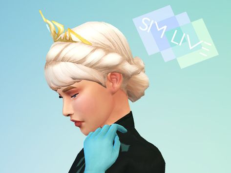 Maxis Match Frankenmesh from Base-game hairstyles. Modelled after Elsa's Coronation updo. Found in TSR Category 'Sims 4 Female Hairstyles' Sims 4 Cc Anna Frozen, Sims 4 Elsa Cc, Sims 4 Frozen Cc, Sims 4 Cc Disney Princesses, Elsa Frozen Hair, Sims Royal, Disney Princess Challenge, Cc Eyes, Elsa Coronation