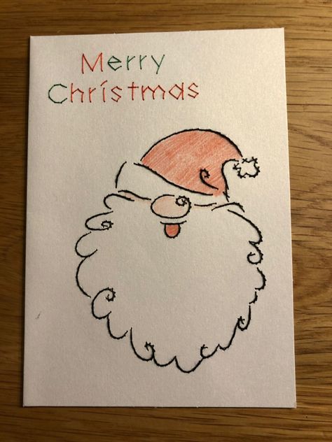 Drawing Christmas Card Ideas, Easy Christmas Drawing Ideas, Easy Christmas Cards For Kids To Make, Christmas Card Doodles, Christmas Cards Diy Handmade, Christmas Card Ideas Handmade, Cute Christmas Card Ideas, Christmas Cards Easy, Diy Christmas Card Ideas