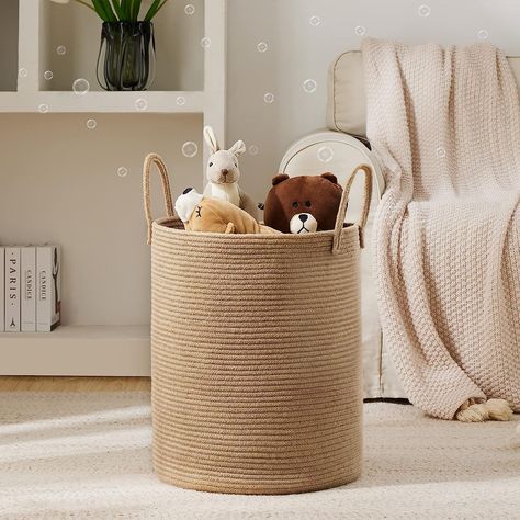 Tall Laundry Basket, Woven Hamper, Laundry Bedroom, Storage Clothes, Nursery Hamper, Large Laundry Basket, Laundry Basket Organization, Bedroom Large, Dirty Clothes Storage