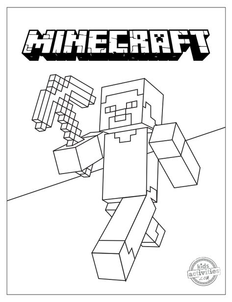 Free Printable Minecraft Coloring Pages for Kids | Kids Activities Blog Minecraft Printables Free Templates, Minecraft Christmas Coloring Pages, Free Printable Minecraft Wall Art, Minecraft Activity Sheets Free Printable, Minecraft Coloring Pages Free Printable, Minecraft Printables Free, Pj Masks Coloring Pages, Spider Coloring Page, Minecraft Printables