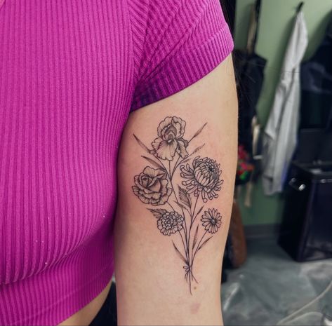 Chrysanthemum Bouquet Tattoo, Chrysanthemum And Rose Tattoo, Iris And Rose Tattoo, Iris Flower Tattoo, Chrysanthemum Bouquet, Iris Bouquet, Flower Bouquet Tattoo, Chrysanthemum Tattoo, Bouquet Tattoo