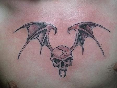 skull with bat wings Bat Wing Tattoo, Bat Wings Tattoo, Wing Tattoos, Cherry Tattoos, Demon Wings, Winged Skull, Angel Wings Tattoo, Wing Tattoo, Original Tattoos