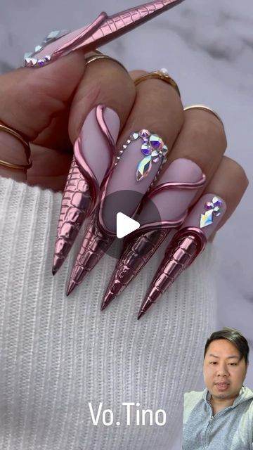 Stiletto Nails 2024 Trends, Trendy Baddie Nails, Dope Nail Designs Swag, Stiletto Nails Designs, Dope Nail Designs, Nail Art Designs Diy, Life Hack, Dope Nails, Nail Tutorials