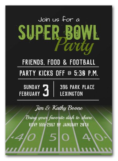 Football Field Sideline Super Bowl Party Invitations Super Bowl Invitations Templates, Super Bowl Invitations Free, Superbowl Invitations, Superbowl Party Invitations, Healthy Football Party Food, Super Bowl Potluck, Super Bowl Invitations, Super Bowl Party Invitations, Super Bowl Party Ideas