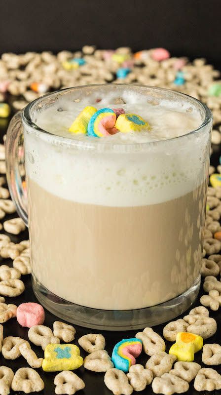 Infuse Lucky Charms into your morning coffee with this cereal milk latte. Cereal Party, Tea Breakfast, Lucky Charms Marshmallows, Lucky Charms Cereal, Magically Delicious, Caffeine Queen, Cereal Milk, St Patricks Day Food, Seasonal Drinks