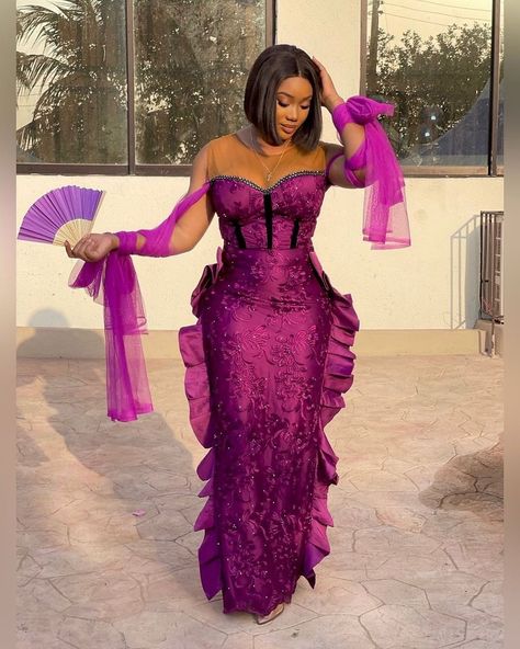 Image: @lacegownstyles // Instagram Aso Ebi Styles 2023, Aso Ebi 2023, Frock Images, Asoebi Dress, Latest Lace Styles, Asoebi Lace Styles, Owambe Styles, Asoebi Lace, Latest Ankara Lace Styles