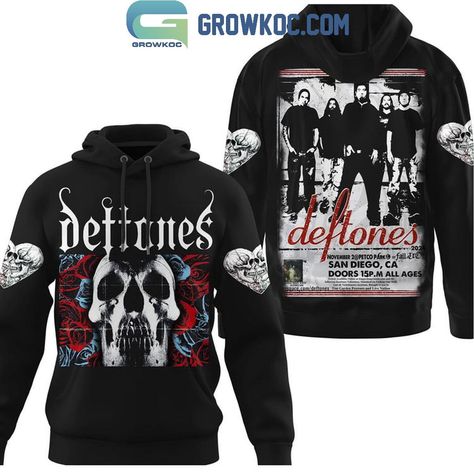 Deftones 2024 Concert In San Diego Hoodie T-Shirt Check more at https://hearthtops.com/product/deftones-2024-concert-in-san-diego-hoodie-t-shirt/ The Deftones, Edgy Design, Alternative Metal, Style Hoodie, Trending Today, The Energy, Zipper Hoodie, Metal Bands, Hottest Trends