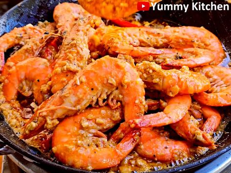 Yummy Kitchen - From our kitchen to yours.... Cooking with love! pinoy recipe with love Vegan Vegetable Recipes, Garlic Butter Shrimp, Appetizer Menu, Salted Egg, Alfredo Recipe, Pinoy Food, Trending Recipes, Egg Dish, Warm Food