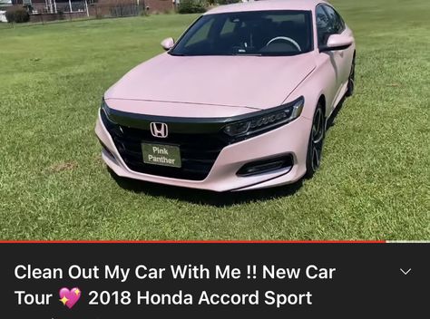 Pink Honda Accord Accessories, Light Pink Car Wrap, Pink Honda Accord, Pink Honda Civic, 2022 Honda Accord Sport, Pink Honda, Honda Accord Accessories, Barbie Cars, 2022 Honda Accord