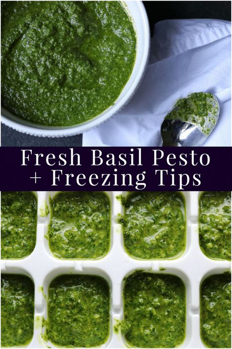 Fresh Pesto Recipe, Freezing Pesto, Homemade Basil Pesto, Homemade Ingredients, Homemade Pesto Recipe, Kitchen Secrets, Pesto Recipes, Basil Pesto Recipes, Chocolate Yogurt