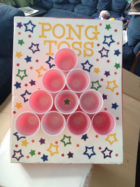 Ping pong toss carnival game can make "witches hat" with black cups Adult Halloween Party Ideas, Carnival Day, Diy Carnival Games, Carnival Games For Kids, Casino Party Games, Fall Carnival, Diy Carnival, Festival Games, Kids Carnival