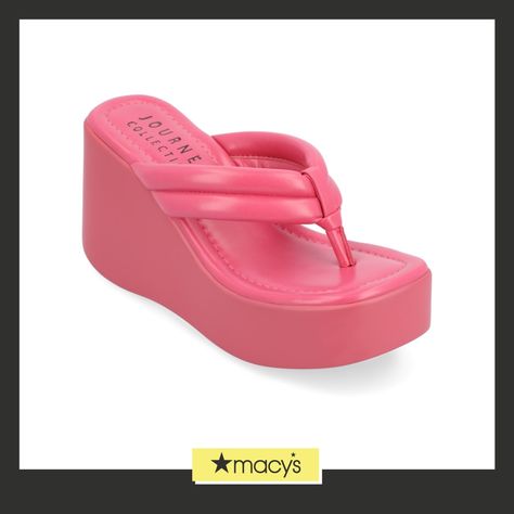 in stock Slip On Wedge Sandals, Heeled Flip Flops, 90s Throwback, Flip Flops Style, Wedge Flip Flops, Open Toed Heels, Leather Flip Flops, Buckle Shoes, Platform Wedge Sandals