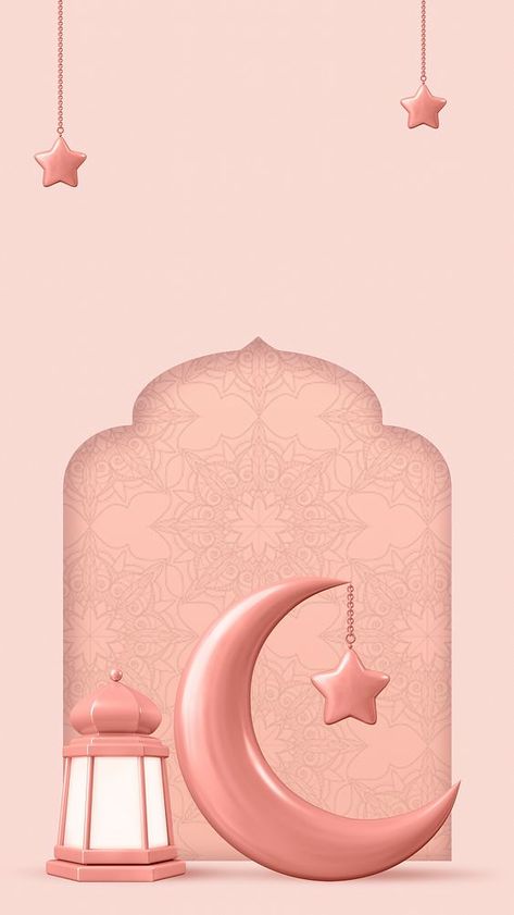 Pink 3D moon phone wallpaper, Ramadan celebration background | premium image by rawpixel.com / Busbus Iphone Wallpaper Rose Gold, Moon Phone Wallpaper, Wallpaper Rose Gold, Colorful Mobile, Phone Lock Screen, Ramadan Celebration, 3d Moon, Wallpaper Rose, Wallpaper Colorful