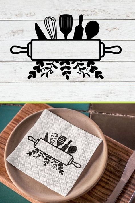 Kitchen Boards, Kitchen Logo, Kitchen Svg, Free Monogram, Kitchen Decor Wall Art, Bakery Logo, Baking Business, Bakery Business, Kitchen Crafts