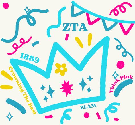 Zeta Tau Alpha Painting, Zeta Graphic, Zeta Tau Alpha Graphic, Wallpaper Bright, Sorority Pr, Sorority Events, Sorority Merch, Sorority Canvas, Ipad Wallpapers