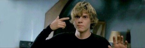 American Horror Story Twitter Header, Ahs Twitter Header, Evan Peters Twitter Header, Ahs Wallpaper Pc, Tumblr Cartoon, Twitter Pack, Headers Twitter, Tate Langdon, Fb Cover Photos