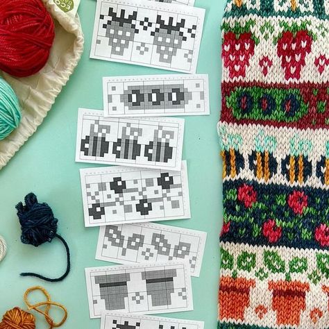 Colorwork Knitting Charts, Fair Isle Chart, Colorwork Chart, Pretty Crafts, Fair Isle Knitting Patterns, Colorwork Knitting, Yarn Stash, Pixel Pattern, Fair Isle Knitting