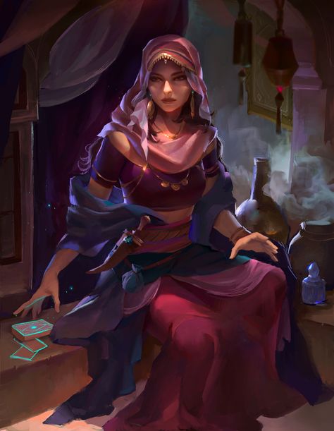 Tarot Reader, Tarot Readers, Fantasy Rpg, Fantasy Inspiration, Medieval Fantasy, Sci Fi Art, Dnd Characters, Character Portraits, Fantasy Character Design