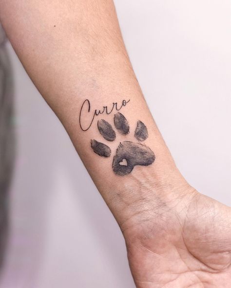 Dog tattoo. Sígueme en instagram: @framistattoo #doglovers#dogtattoo#tattoobarcelona Dog Tattoo, Print Tattoos, Paw Print Tattoo, Paw Print, Tattoos, Quick Saves, Instagram