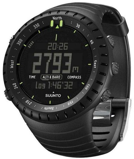 All Black Watches, Suunto Core, Suunto Watch, Dive Computers, Altimeter, Weather Change, Countdown Timer, Barometer, Military Watches