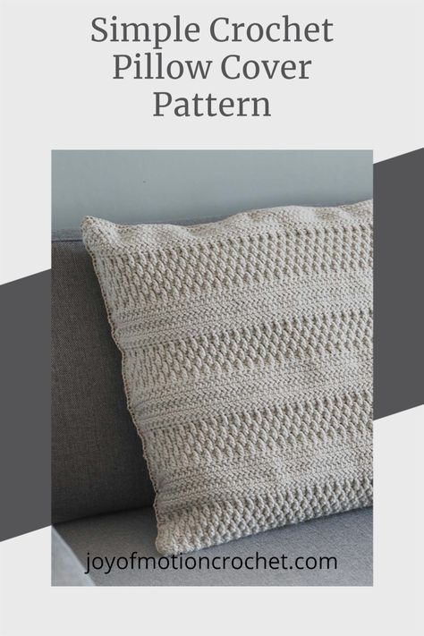 Crochet Lumbar Pillow Patterns Free, Simple Crochet Pillow, Pillow Covers Crochet, Fun Crochet Stitches, Crochet Pillow Cover Pattern, Crochet Pillow Case Pattern, Crocheted Pillows, Throw Pillow Cover Pattern, Crochet Cushion Covers