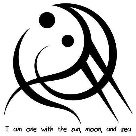 Sigil Athenaeum — “I am one with the sun, moon, and sea” sigil for... Witchy Tattoo Designs, Witchy Sigils, Sigil Symbols, Chinese Tattoo Designs, Protection Sigils, Symbols Tattoo, Witch Symbols, Cool Symbols, Magick Symbols