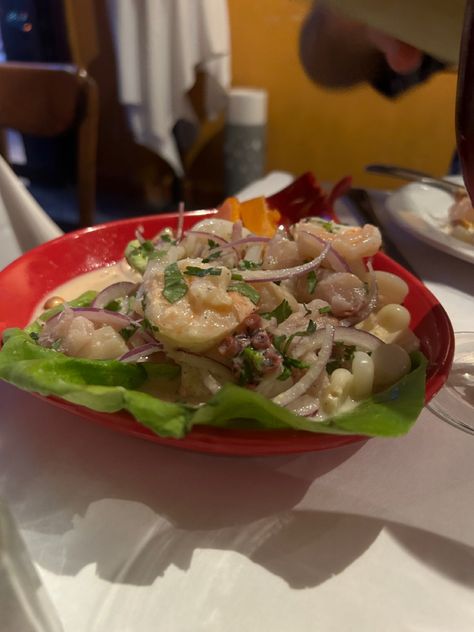 ceviche, food, new york, restaurant, night time, octopus, fish, food inspo, pictures, aesthetic Food New York, New York Restaurant, Night Time, Octopus, Restaurant, New York