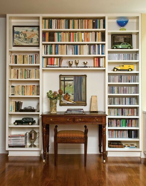 Office Bookshelf Ideas, Smart Home Dashboard, Video Hacks, Office Bookshelf, Bookshelf Ideas, Office Bookshelves, Small Bookcase, Home Library Design, Bookshelf Design