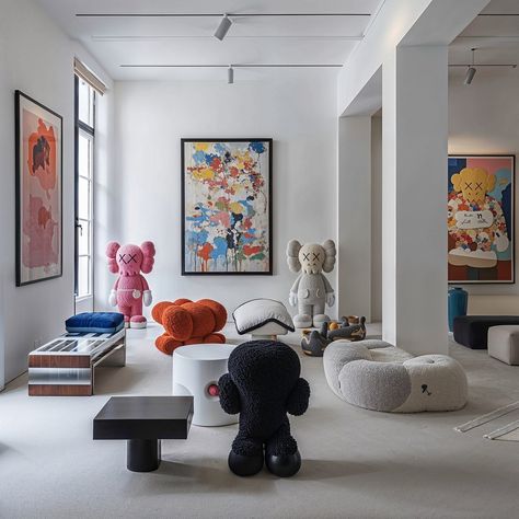 KAWS Kaws Interior, Generative Design, Loft Living, Interior Design Art, Dream House Interior, Dream House Decor, Boy Room, Firefly, House Inspiration