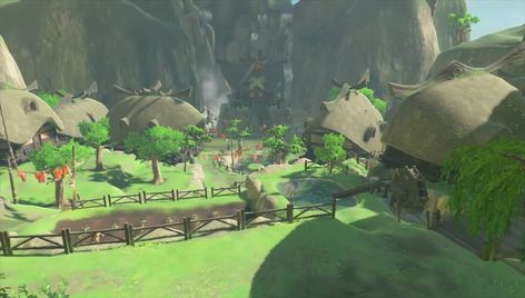 Breath of the Wild Designers Reveal Kakariko Village and Korok Forest Were Swapped During Early Development - Zelda Dungeon Korok Forest, Zelda Dungeon, Kakariko Village, Fantasy Village, Game World, Zelda Breath Of The Wild, New Building, Legend Of Zelda Breath, Zelda Breath