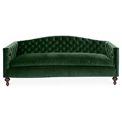 Victoria Tufted Sofa, Emerald Velvet Deep Seated Couch, Velvet Tufted Sofa, Elegant Living Room Decor, Long Sofa, Velvet Couch, Settee Sofa, Tufted Sofa, Navy Velvet, Elegant Living Room