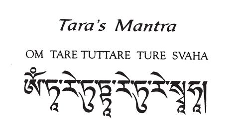 Tara's Mantra White Tara Mantra, Simbols Tattoo, Tara Mantra, Green Tara Mantra, Tibetan Tattoo, Mantra Yoga, Tara Goddess, Mantra Tattoo, Chakras Healing