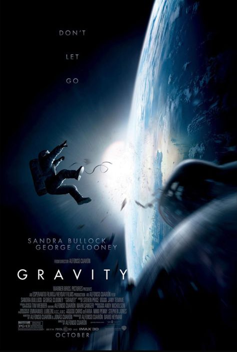 2010 (Matt Kowalski) Gravity Movie, Gravity 2013, Space Movie Posters, Space Movies, Best Director, Movie Wallpapers, Poster Artwork, Fantasy Movies, George Clooney