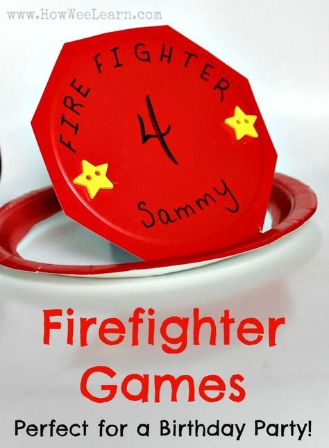 This is the ultimate firefighter themed birthday party for kids. These games are so clever! Party Activities For Toddlers, Birthday Party Activities For Toddlers, Firefighter Games, Fireman Party, Firetruck Birthday Party, Fire Truck Party, Firefighter Party, Fireman Birthday, Firefighter Birthday